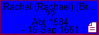 Rachel (Rachael) [Brackett] ??