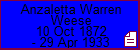 Anzaletta Warren Weese