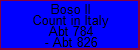 Boso II Count in Italy