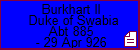 Burkhart II Duke of Swabia