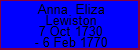 Anna  Eliza Lewiston