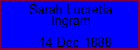 Sarah Lucretia Ingram