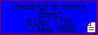 Hendrick or Henry Borst