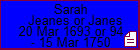 Sarah Jeanes or Janes