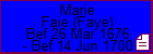 Marie Faie (Faye)
